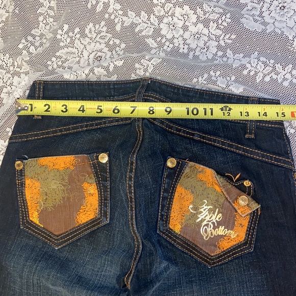 Y2K NEW APPLE BOTTOM JEANS SZ 9/10  ORANGE POCKET DETAIL SIGNATURE VINTAGE RARE - Picture 5 of 13